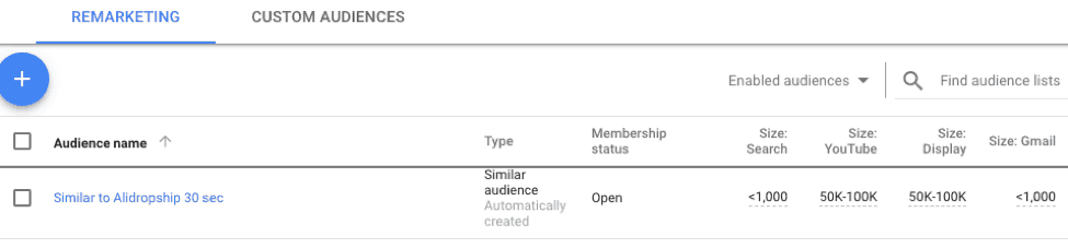 similar audiences in Google Ads