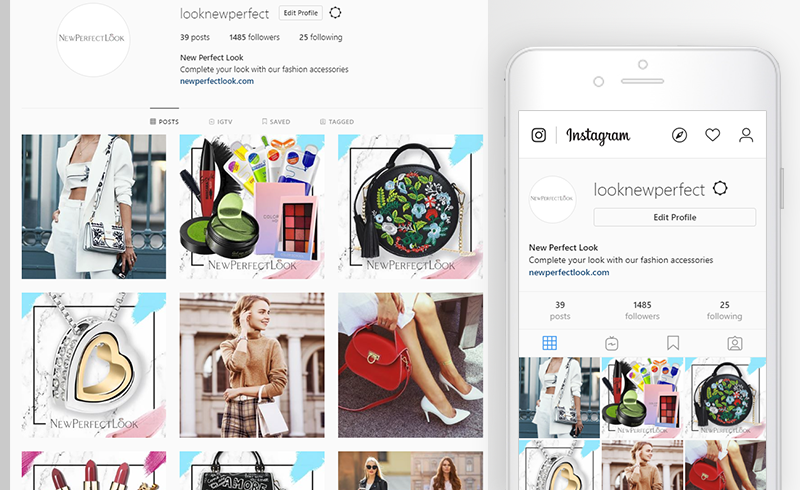 Product images posted on social media to draw the audience into a dropshipping sales funnel