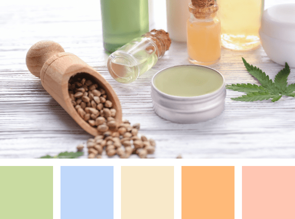 The color palette for health and wellness products