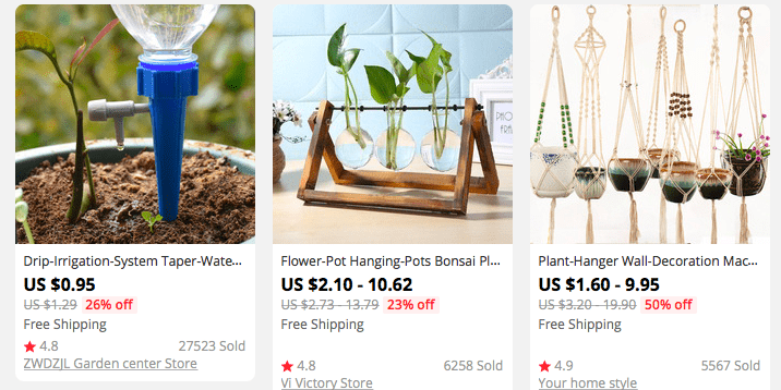 Indoor gardening products - one of the best dropshipping niche ideas for 2021