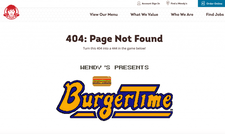 Funny 404 page examples