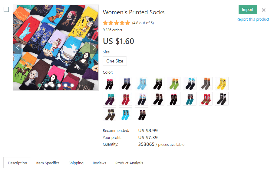 a picture showing the benefits of dropshipping women's socks