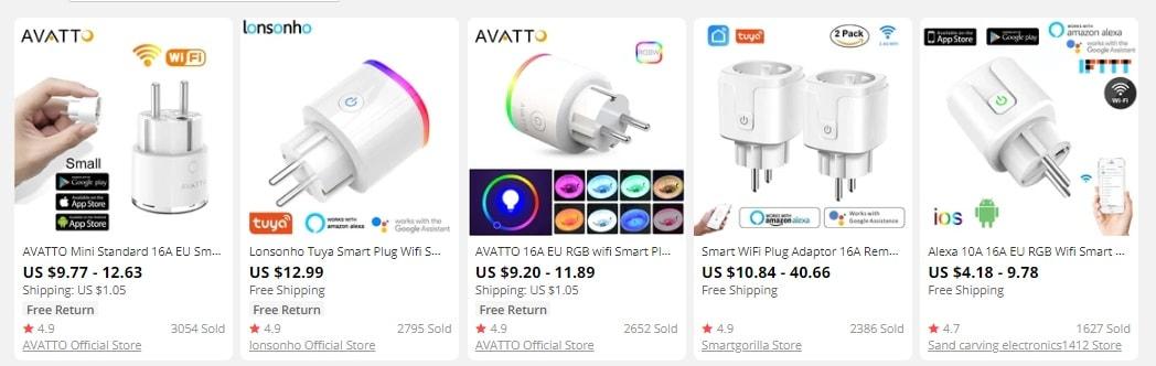 a picture showing smart plugs as trending products to sell in 2021