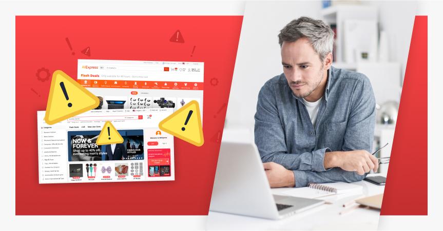 Creating a general online store by copying AliExpress' design and products can hurt your business