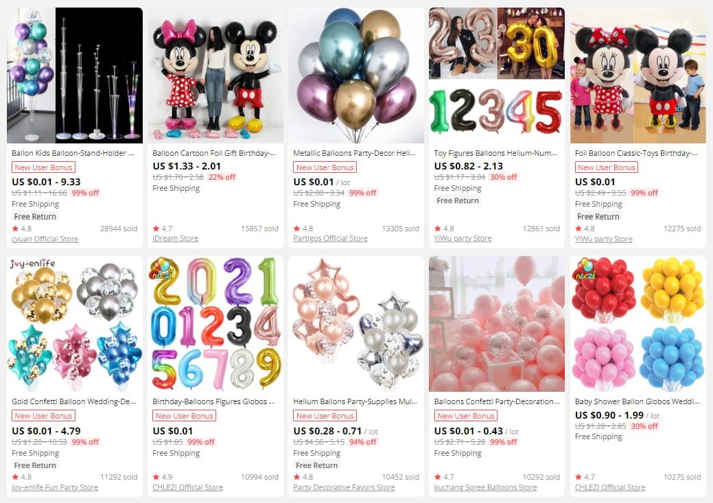 A gift-themed store cannot do without baloons