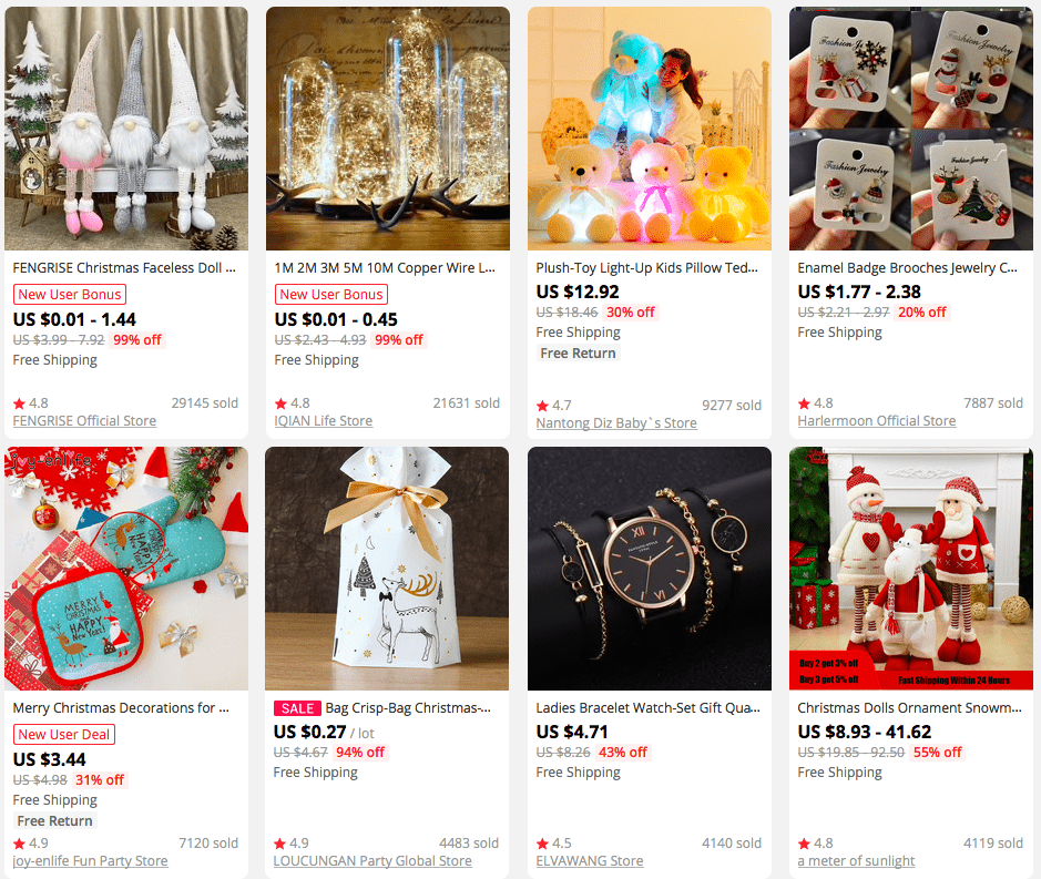AliExpress products that can you can offer as Christmas presents