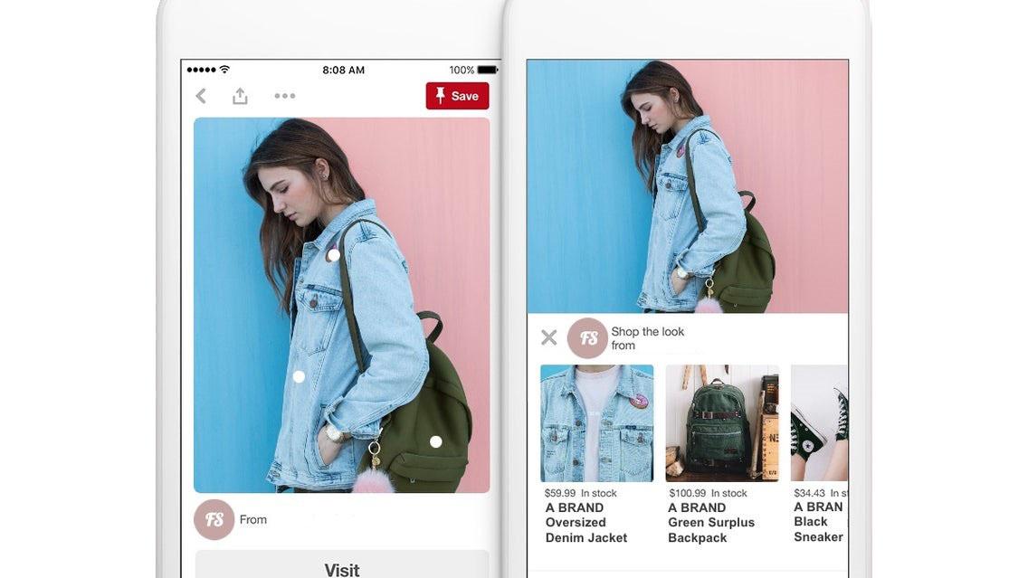 An example of a 'Shop the Look' pin on Pinterest