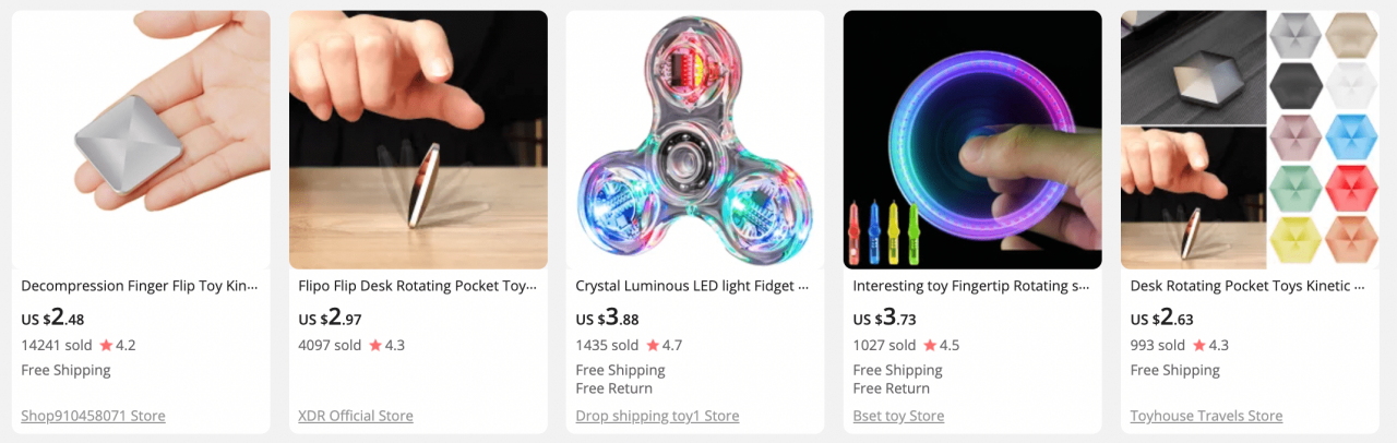 Kinetic desk toys on AliExpress