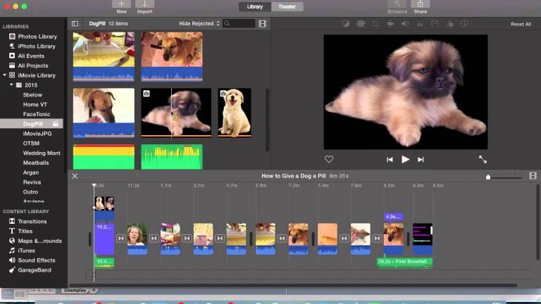 iMovie editing tool