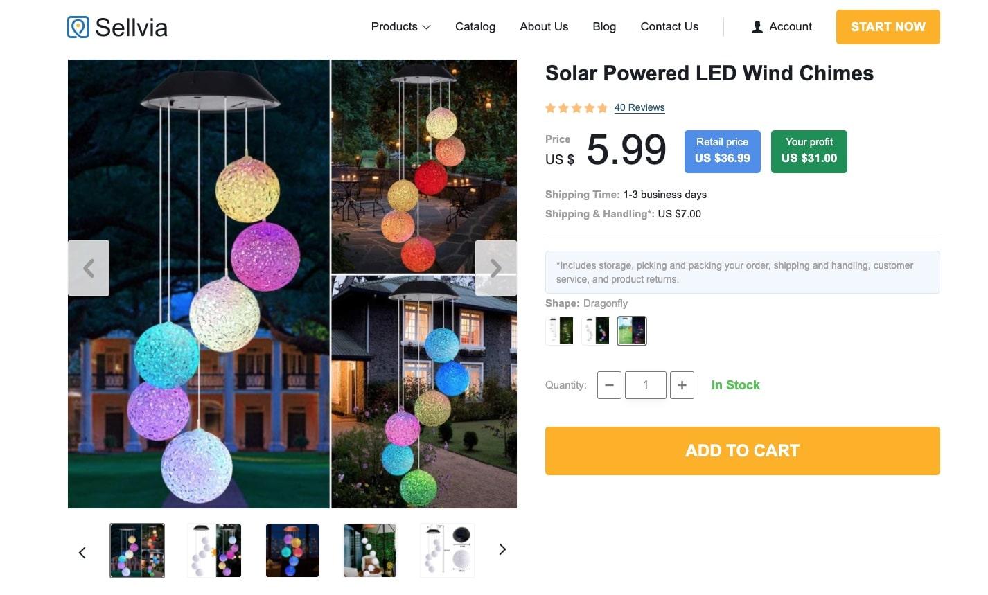 a picture showing trending solar-powered products on Sellvia