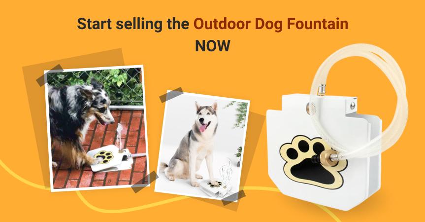 Start selling the outdoor dog fountain, one of the best dropshipping products to start offering this week