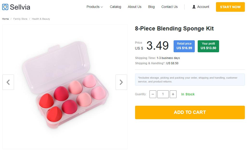 Blending sponge kit containing 8 egg-shaped sponges