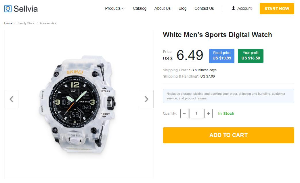 White sports wristwatch as an example of fashion accessories