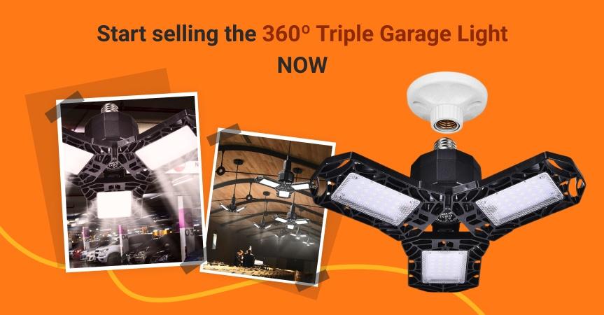 Start selling this triple garage light now