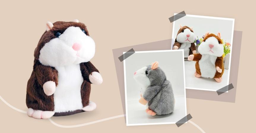 a picture showing this week's bestseller - Talking Hamster Plush Toy