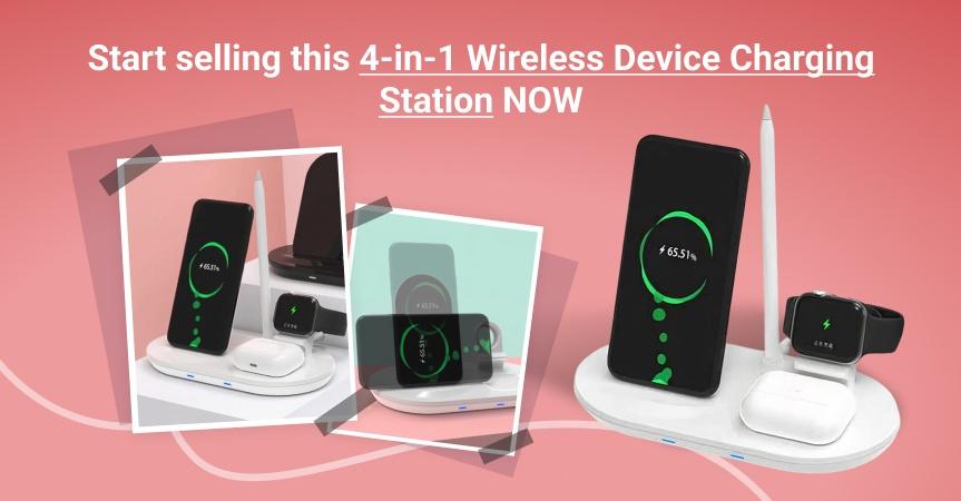 a picture showing this week's bestseller - 4-in-1 Wireless Device Charging Station