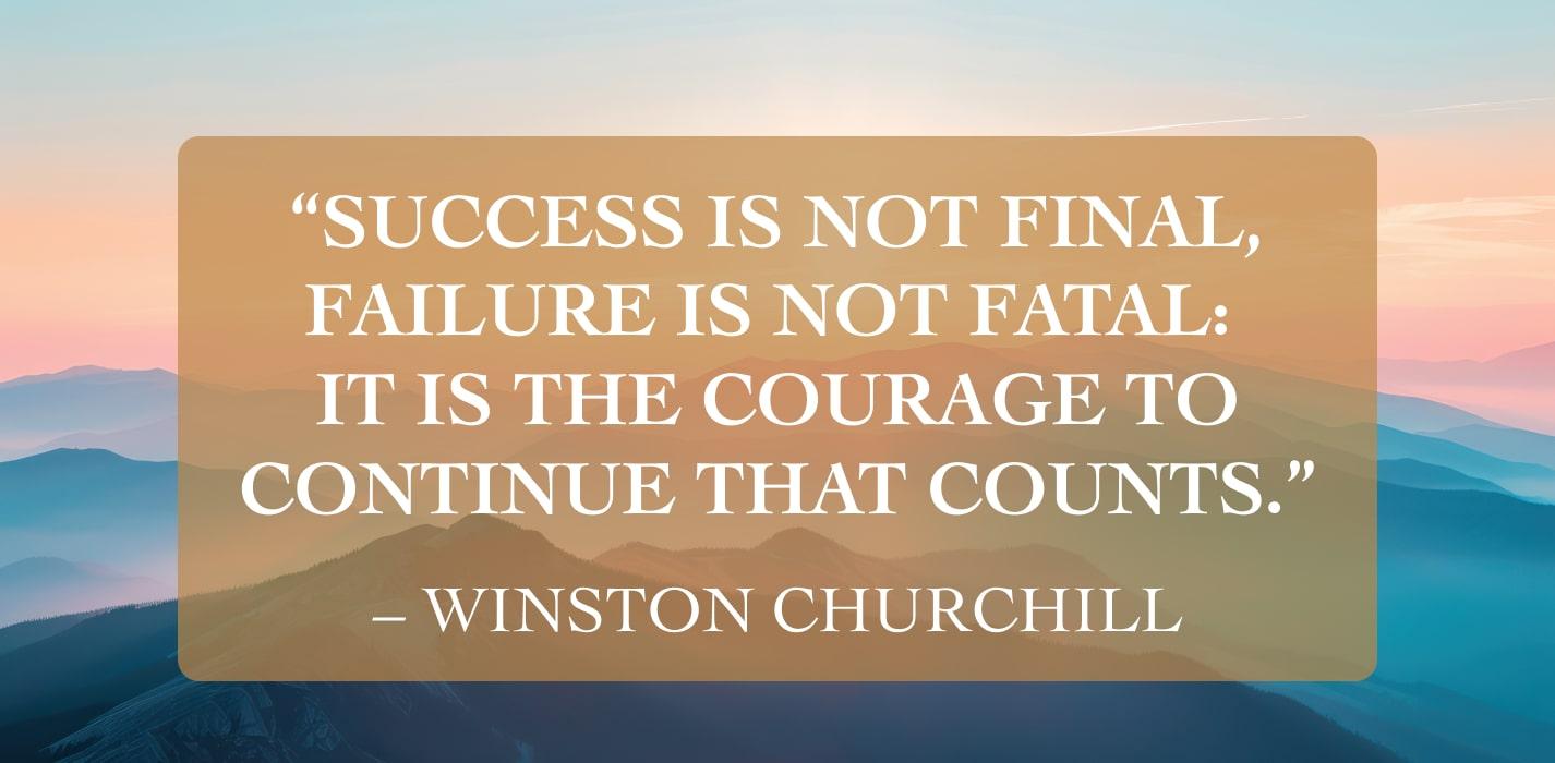 Image with daily motivational quote for success for an article