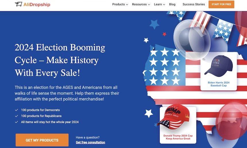 sell election-theme products