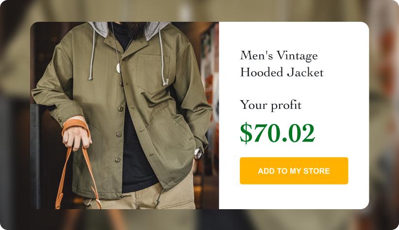 Men's Vintage Patchwork Hooded Jacket